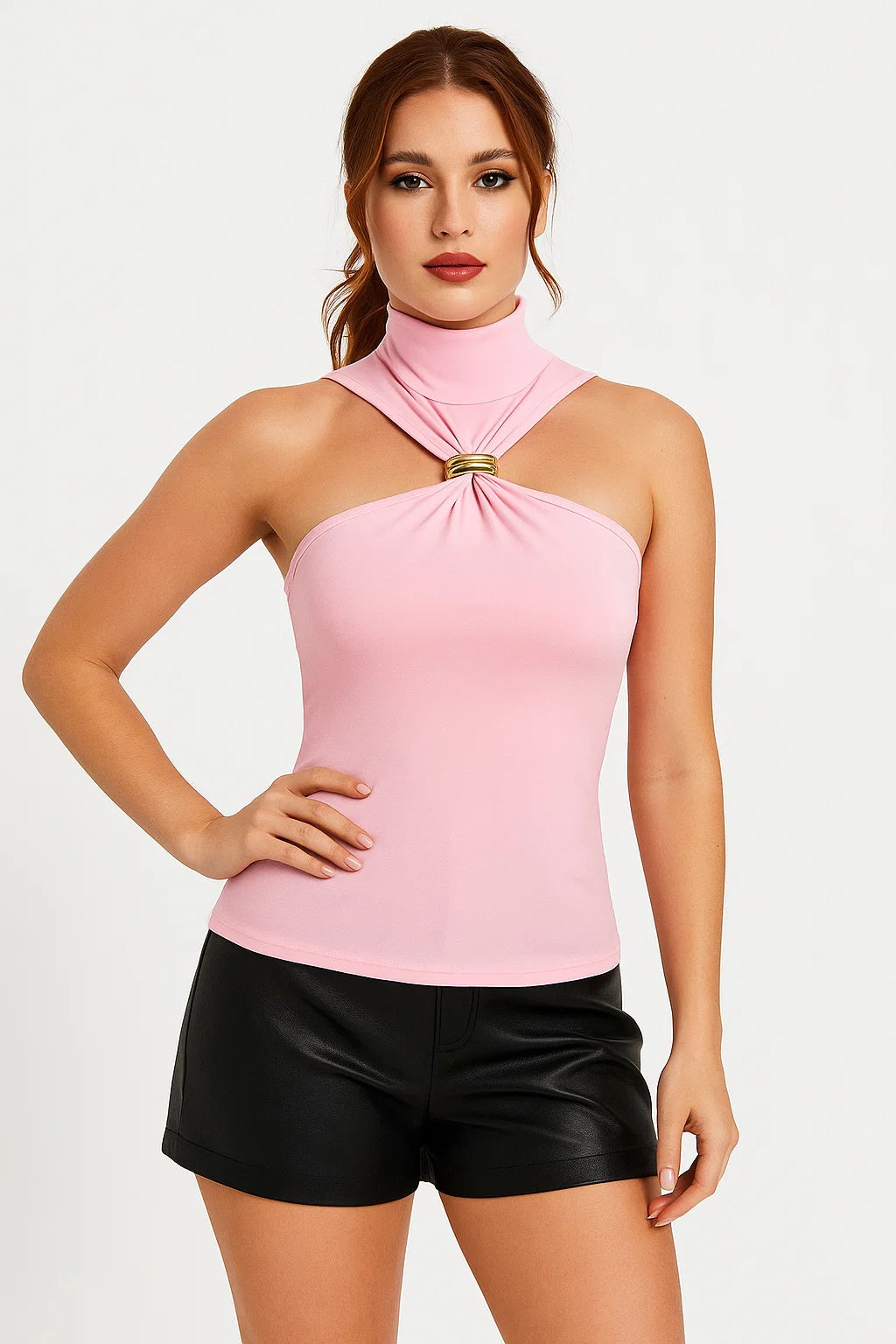Livia™ | Bluzka Halter z Ozdobą