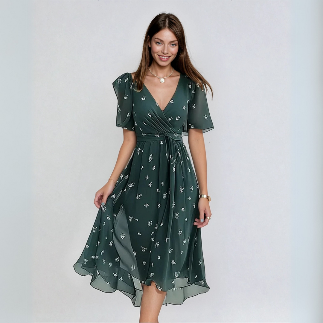Barbara™ | Elegancka sukienka z krótkim rękawem
