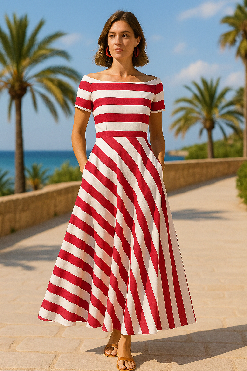 Livia™ | Paskowana Sukienka Maxi