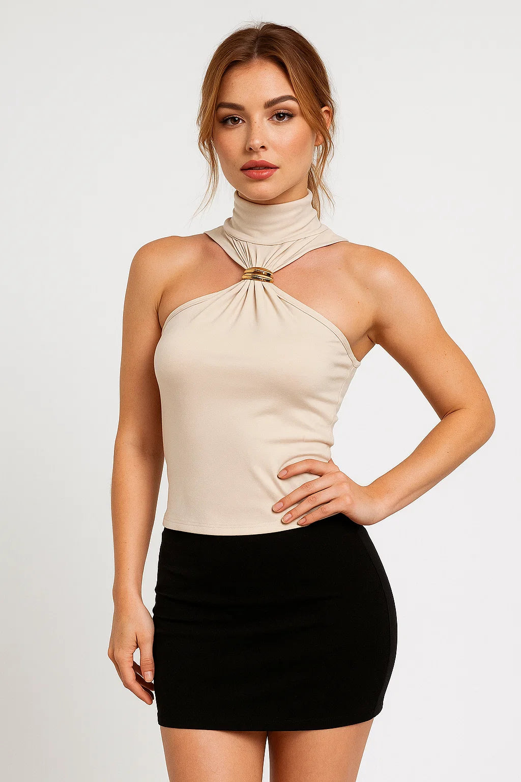 Livia™ | Bluzka Halter z Ozdobą